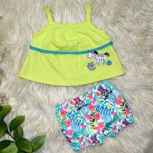 Little Wonders Newborn Girls Blouse & Shorts